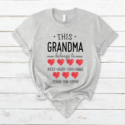 Personalization This Grandma Belongs ,Mothers Day Sublimation T-Shirt