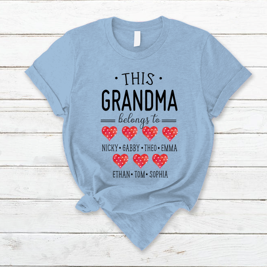 Personalization This Grandma Belongs ,Mothers Day Sublimation T-Shirt