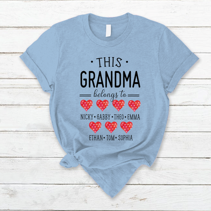 Personalization This Grandma Belongs ,Mothers Day Sublimation T-Shirt
