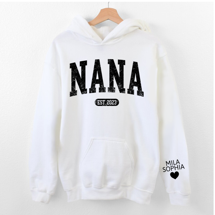 Personalize Mom Nana, Mimi, Grandma Gift Custom Name Kids CTH01 Hoodie