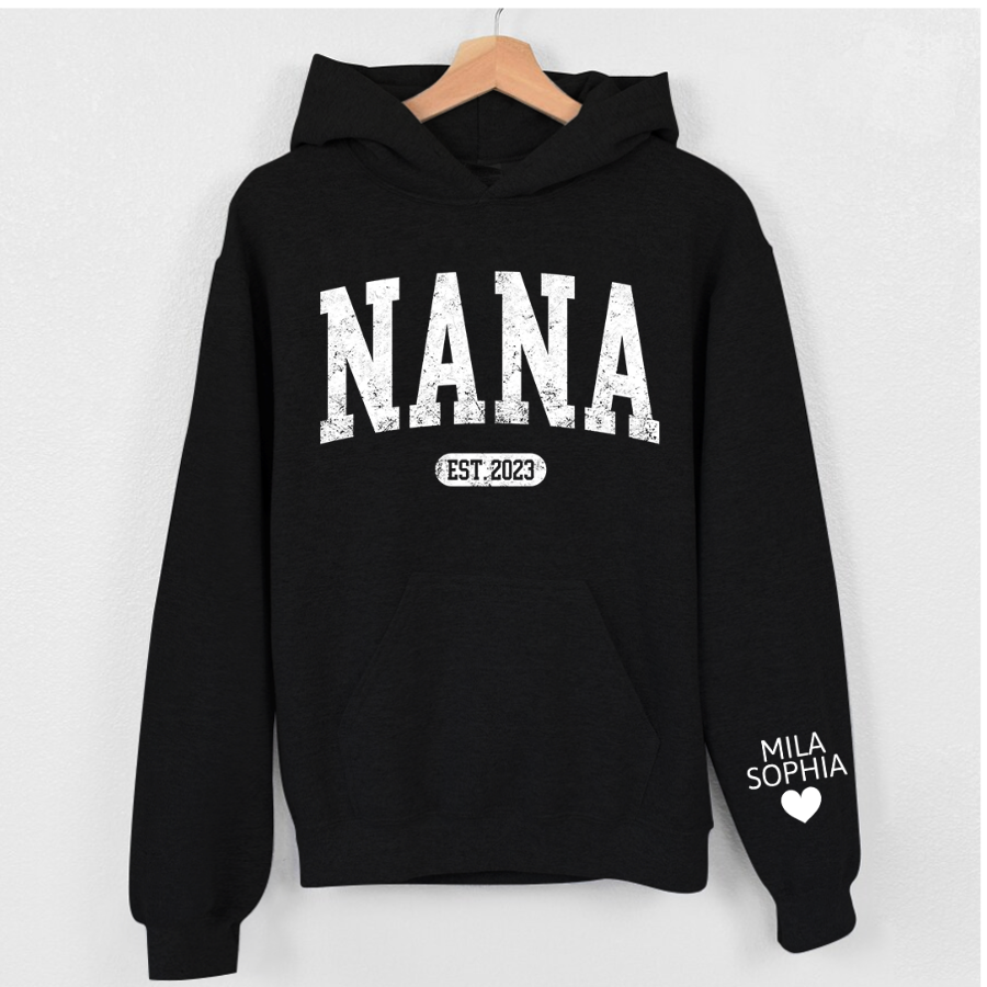 Personalize Mom Nana, Mimi, Grandma Gift Custom Name Kids CTH01 Hoodie