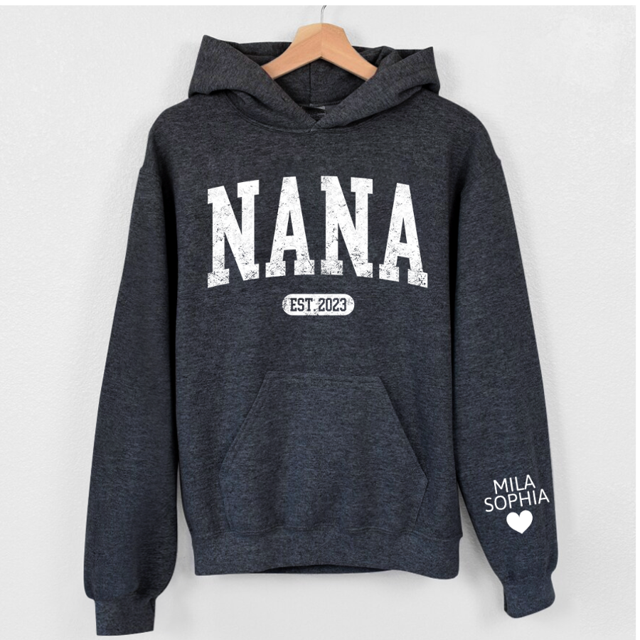 Personalize Mom Nana, Mimi, Grandma Gift Custom Name Kids CTH01 Hoodie