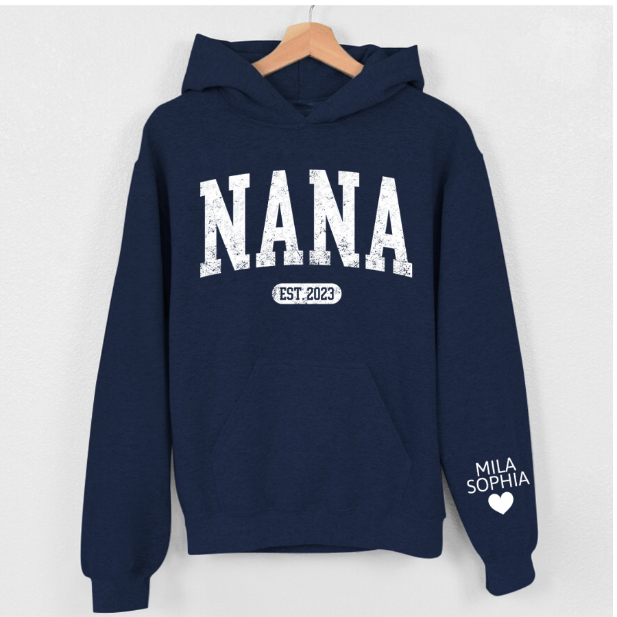 Personalize Mom Nana, Mimi, Grandma Gift Custom Name Kids CTH01 Hoodie
