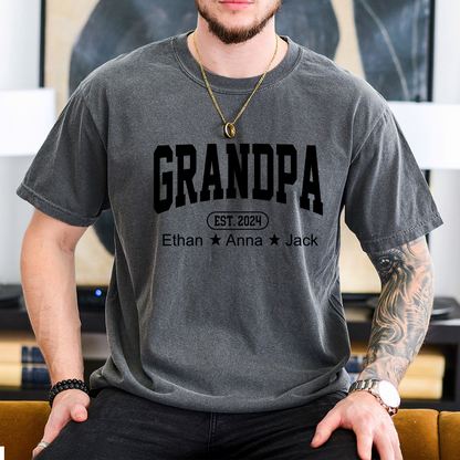 Personalized Dad Grandpa And Grandkids Father's Day Gift Shirt