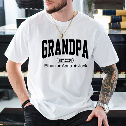 Personalized Dad Grandpa And Grandkids Father's Day Gift Shirt