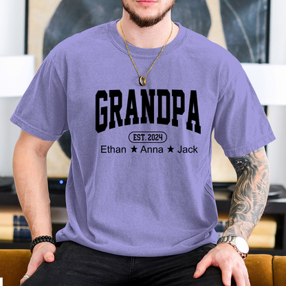 Personalized Dad Grandpa And Grandkids Father's Day Gift Shirt