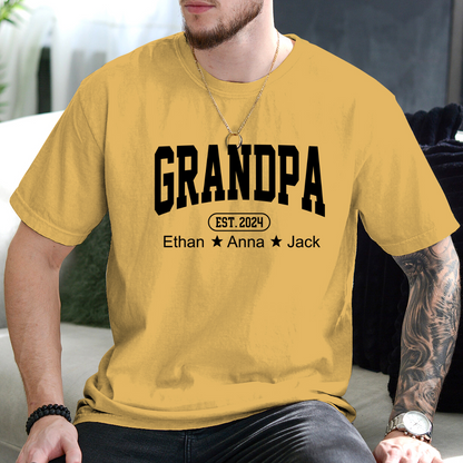 Personalized Dad Grandpa And Grandkids Father's Day Gift Shirt
