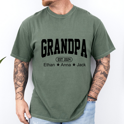 Personalized Dad Grandpa And Grandkids Father's Day Gift Shirt