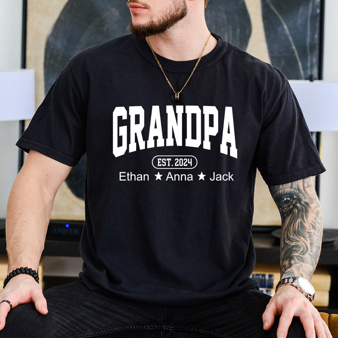 Personalized Dad Grandpa And Grandkids Father's Day Gift Shirt
