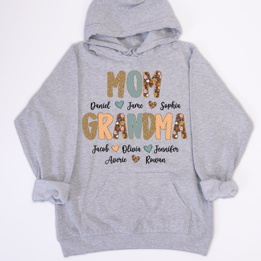 Personalized Grandma Fall, Mom Kids Grandma Grandkids Custom Shirt