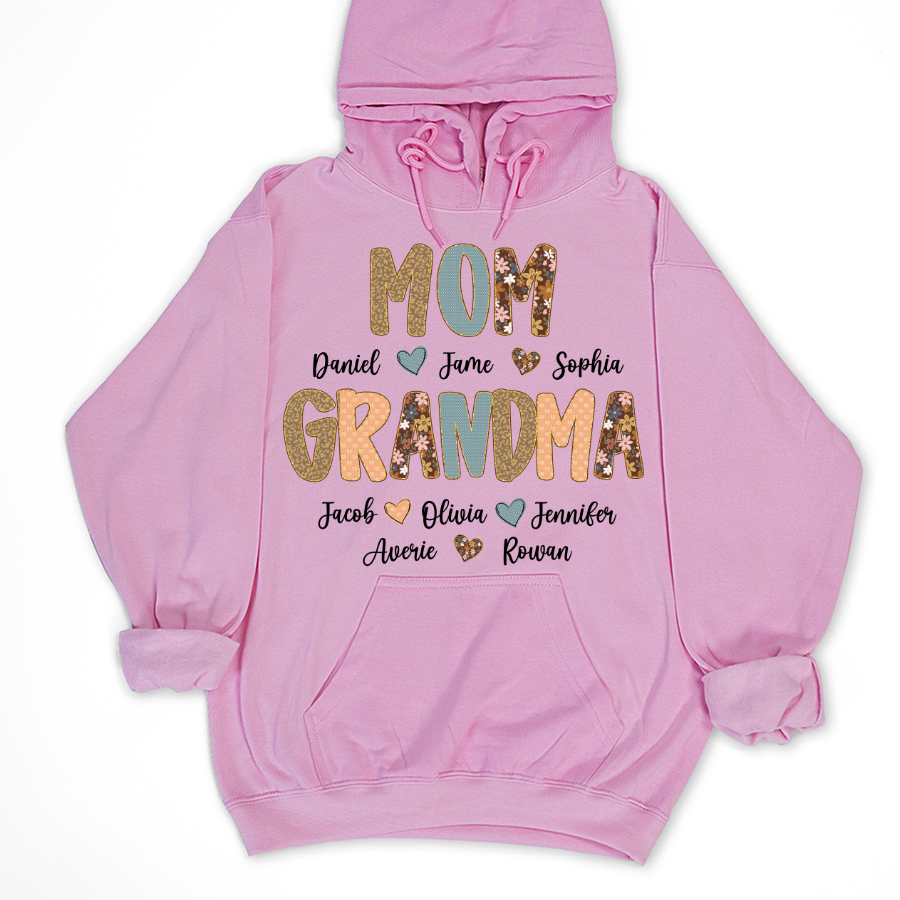 Personalized Grandma Fall, Mom Kids Grandma Grandkids Custom Shirt