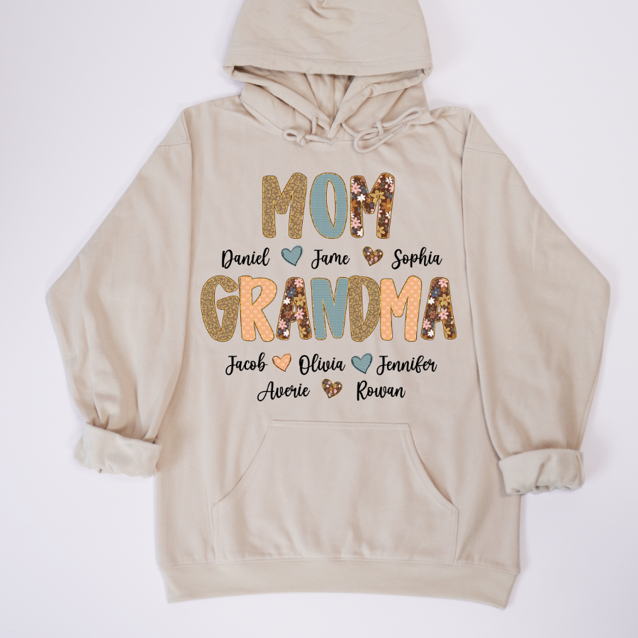 Personalized Grandma Fall, Mom Kids Grandma Grandkids Custom Shirt