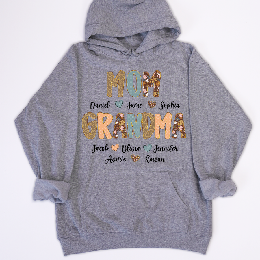 Personalized Grandma Fall, Mom Kids Grandma Grandkids Custom Shirt
