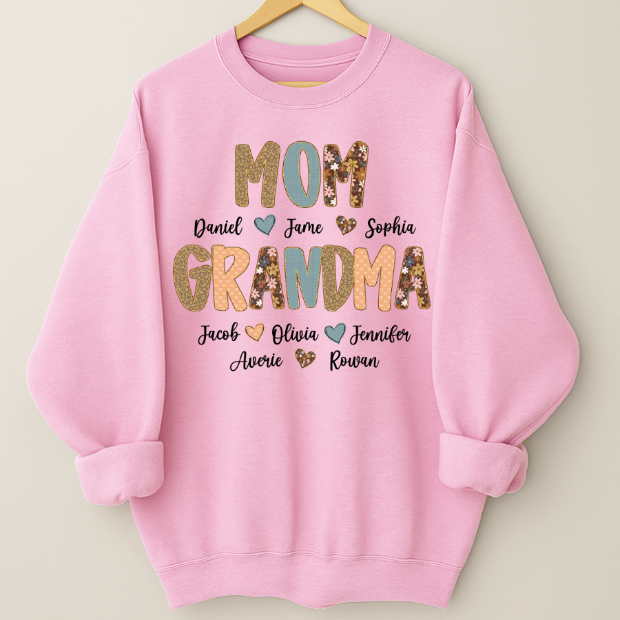 Personalized Grandma Fall, Mom Kids Grandma Grandkids Custom Shirt