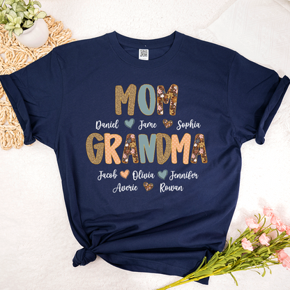 Personalized Grandma Fall, Mom Kids Grandma Grandkids Custom Shirt