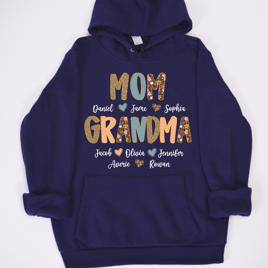 Personalized Grandma Fall, Mom Kids Grandma Grandkids Custom Shirt