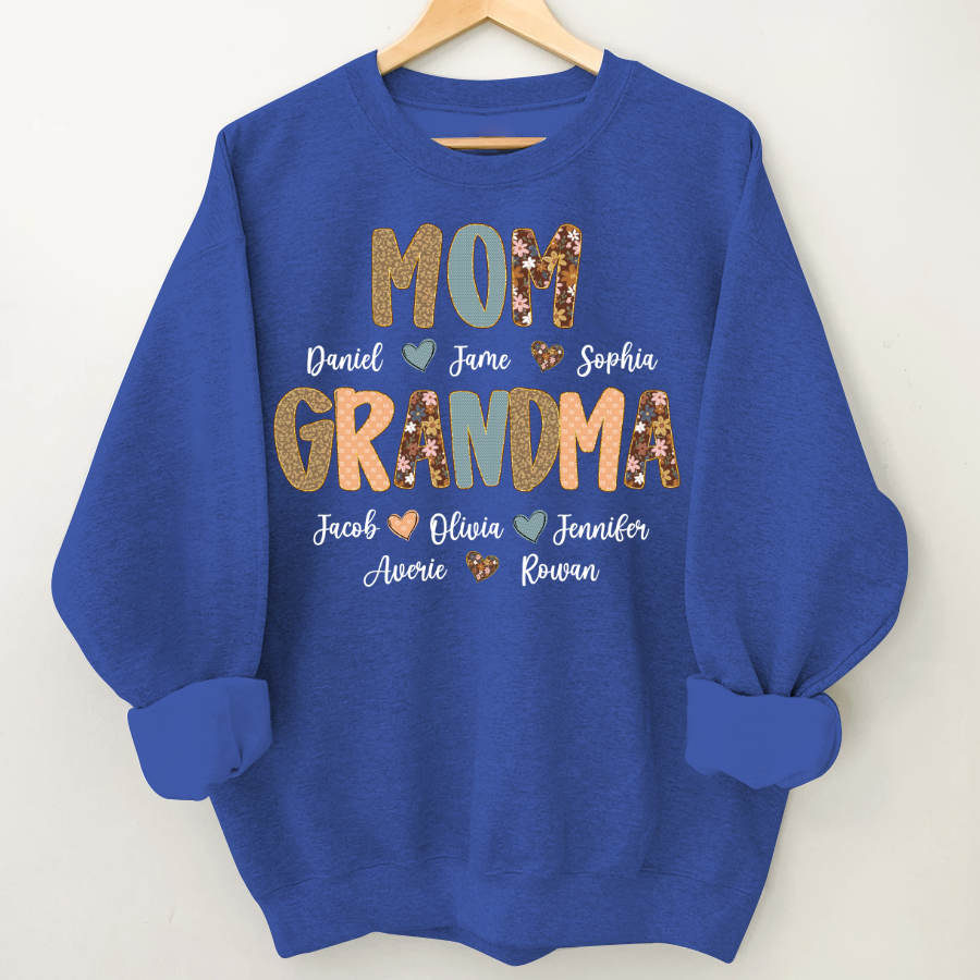 Personalized Grandma Fall, Mom Kids Grandma Grandkids Custom Shirt
