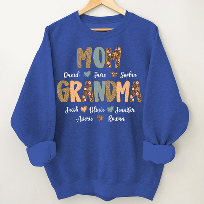 Personalized Grandma Fall, Mom Kids Grandma Grandkids Custom Shirt