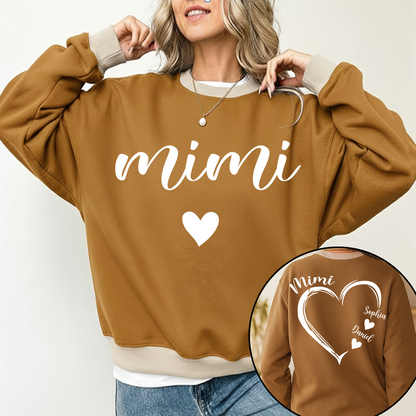 Personalized Grandma Heart And Grandkids Christmas Gift