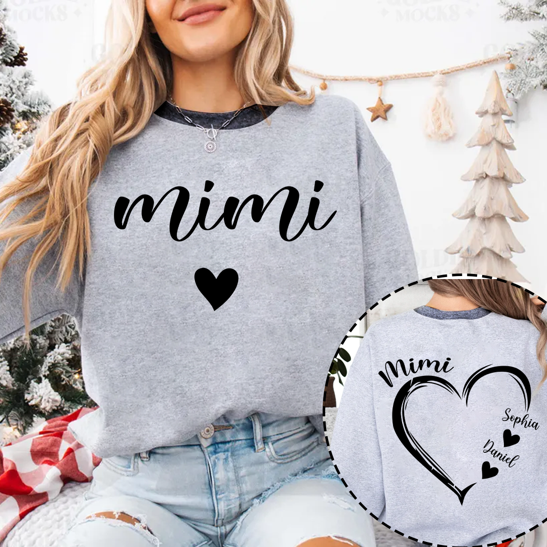 Personalized Grandma Heart And Grandkids Christmas Gift