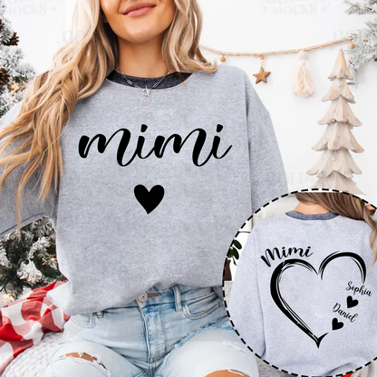 Personalized Grandma Heart And Grandkids Christmas Gift