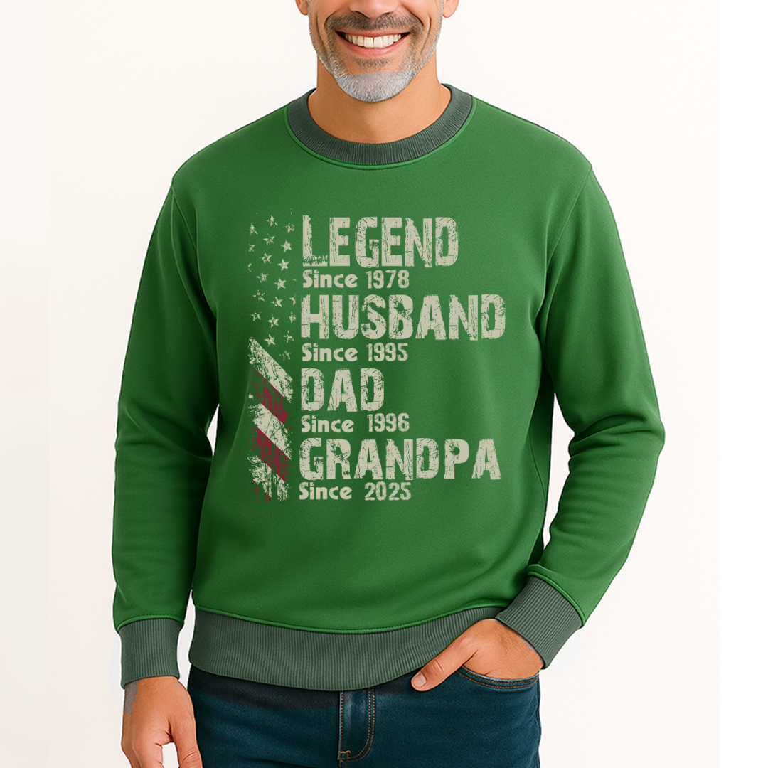 Personalized Legend Husband Dad Papa Since Father's Day Sweatshirt Mix
