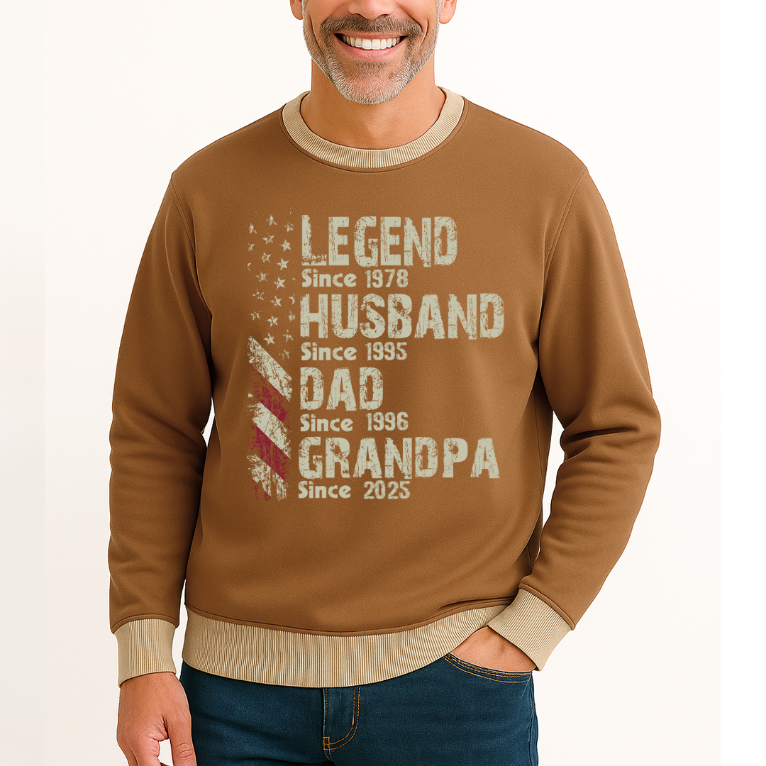 Personalized Legend Husband Dad Papa Since Father's Day Sweatshirt Mix