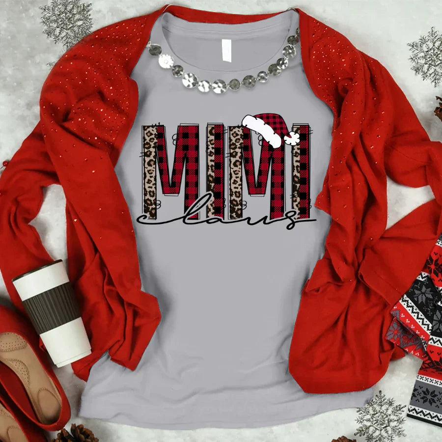 Personalized Mimi Claus Leopard Merry Christmas