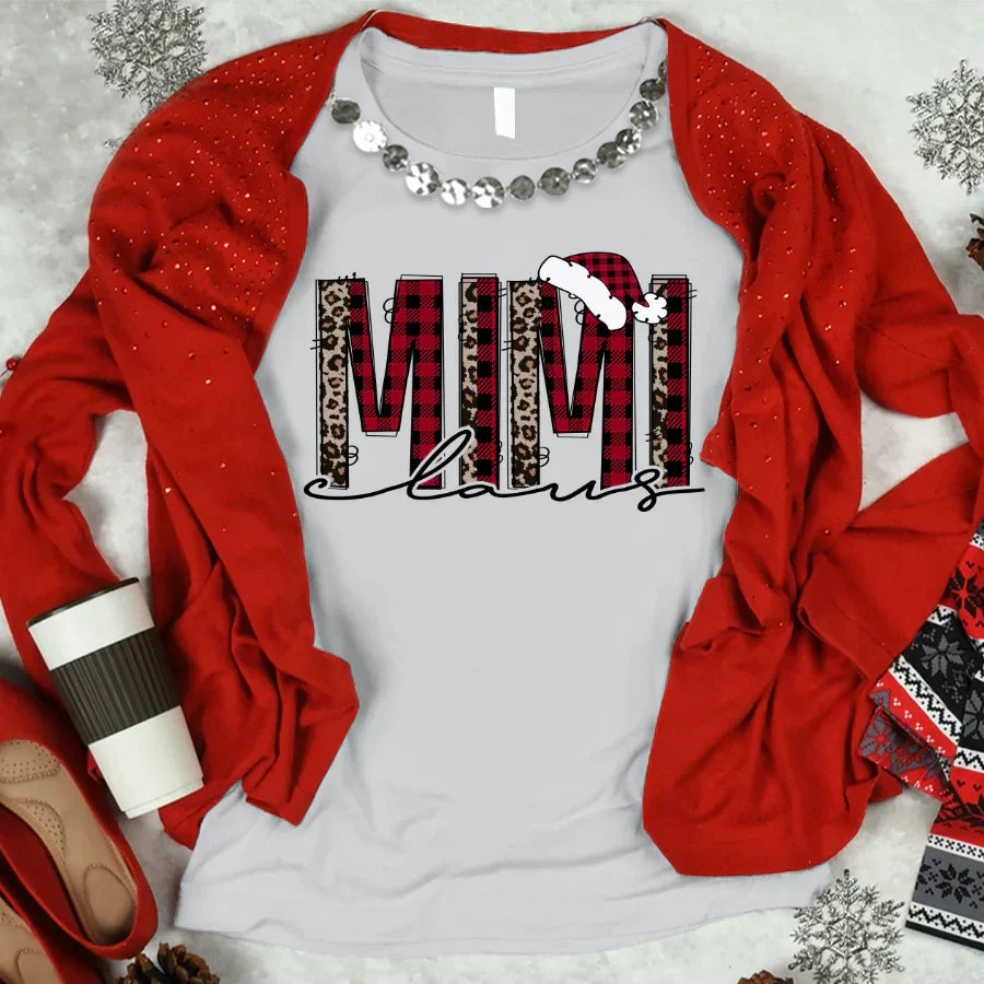 Personalized Mimi Claus Leopard Merry Christmas