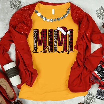 Personalized Mimi Claus Leopard Merry Christmas