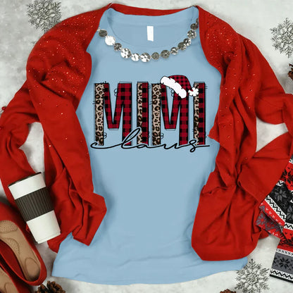 Personalized Mimi Claus Leopard Merry Christmas