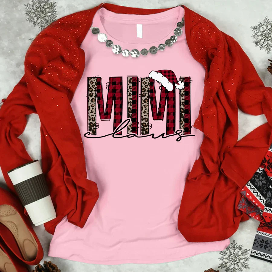 Personalized Mimi Claus Leopard Merry Christmas