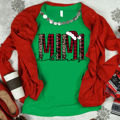 Personalized Mimi Claus Leopard Merry Christmas