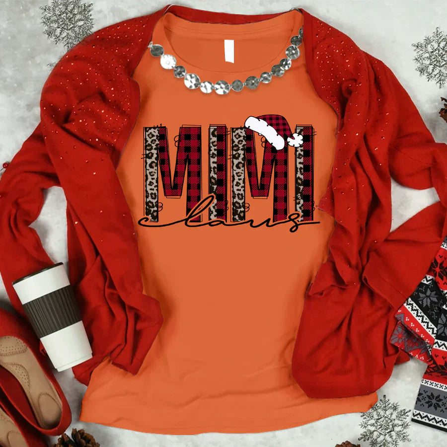 Personalized Mimi Claus Leopard Merry Christmas