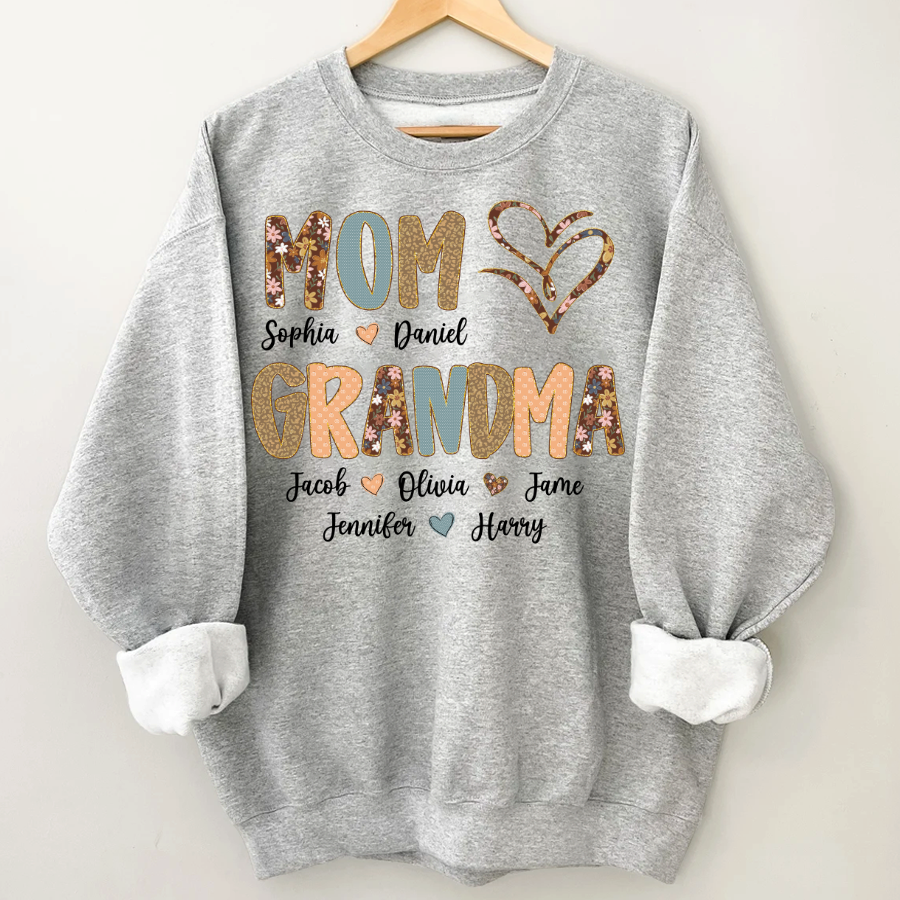 Personalized Mom And Grandma Grandkids Fall Heart Shirt