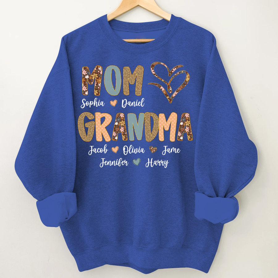 Personalized Mom And Grandma Grandkids Fall Heart Shirt