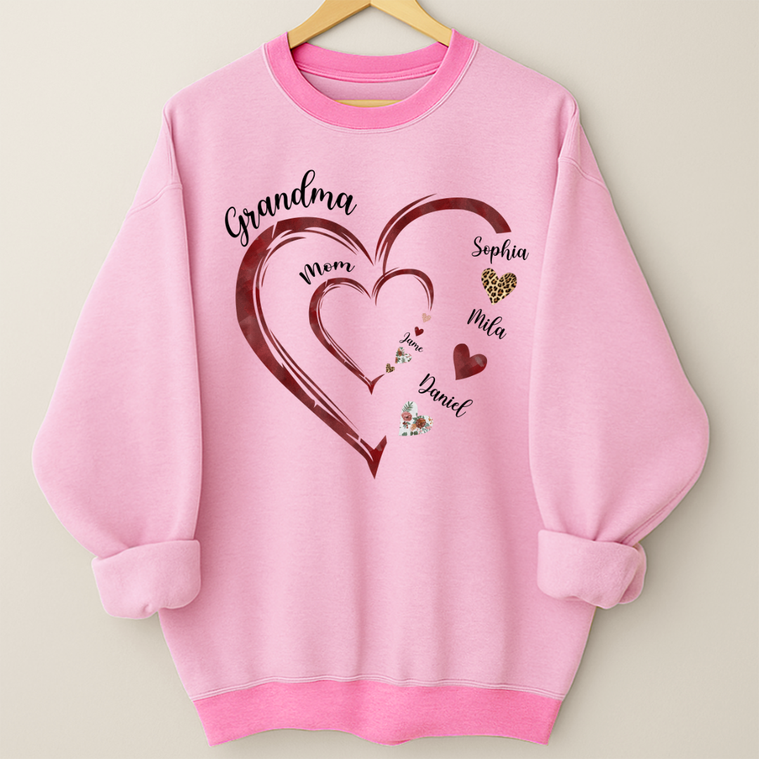 Personalized Mom And Grandma Heart Perfect Gift for Christmas Shirt