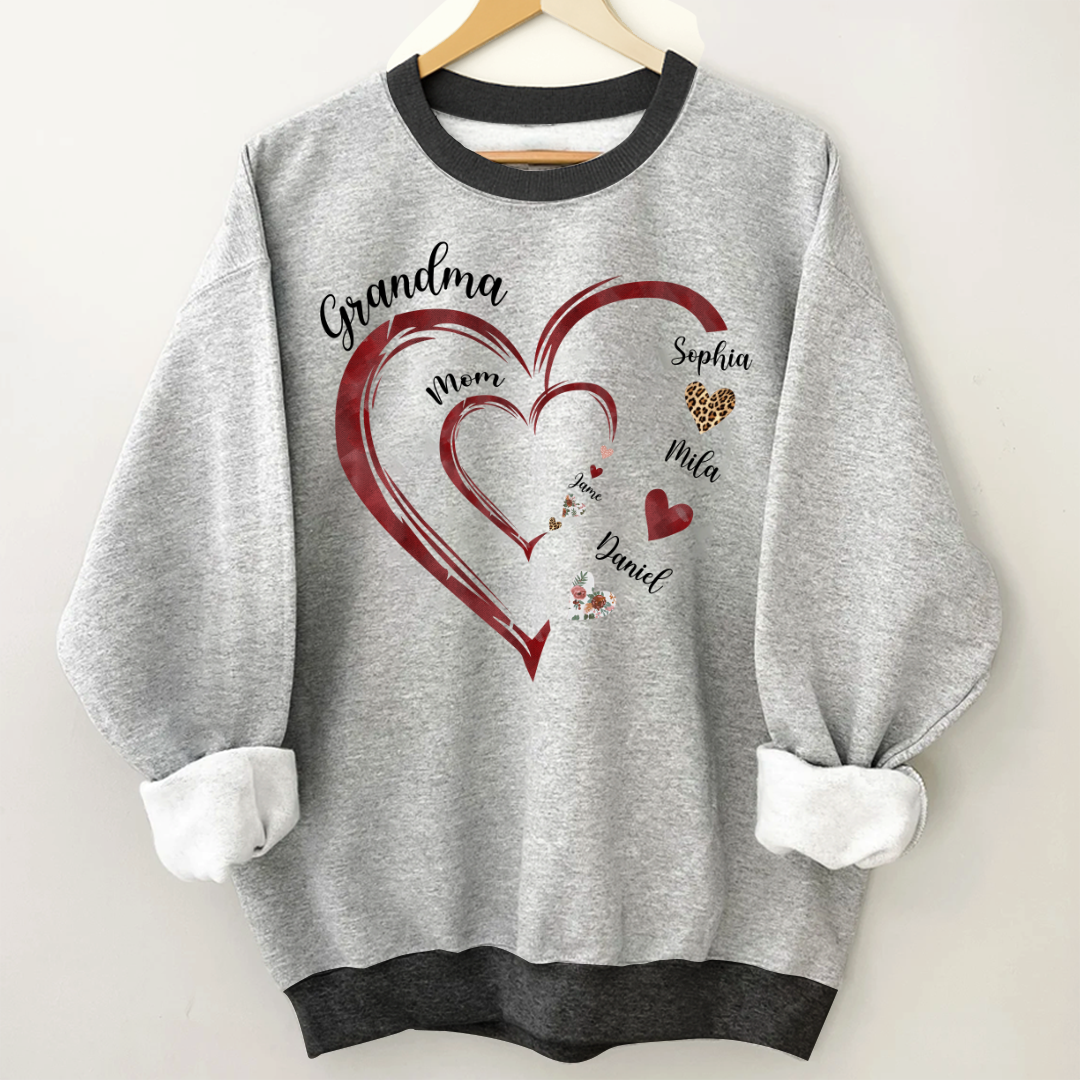 Personalized Mom And Grandma Heart Perfect Gift for Christmas Shirt