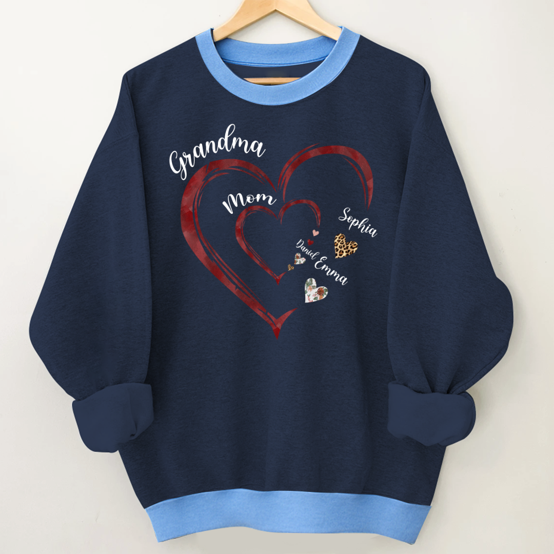Personalized Mom And Grandma Heart Perfect Gift for Christmas Shirt
