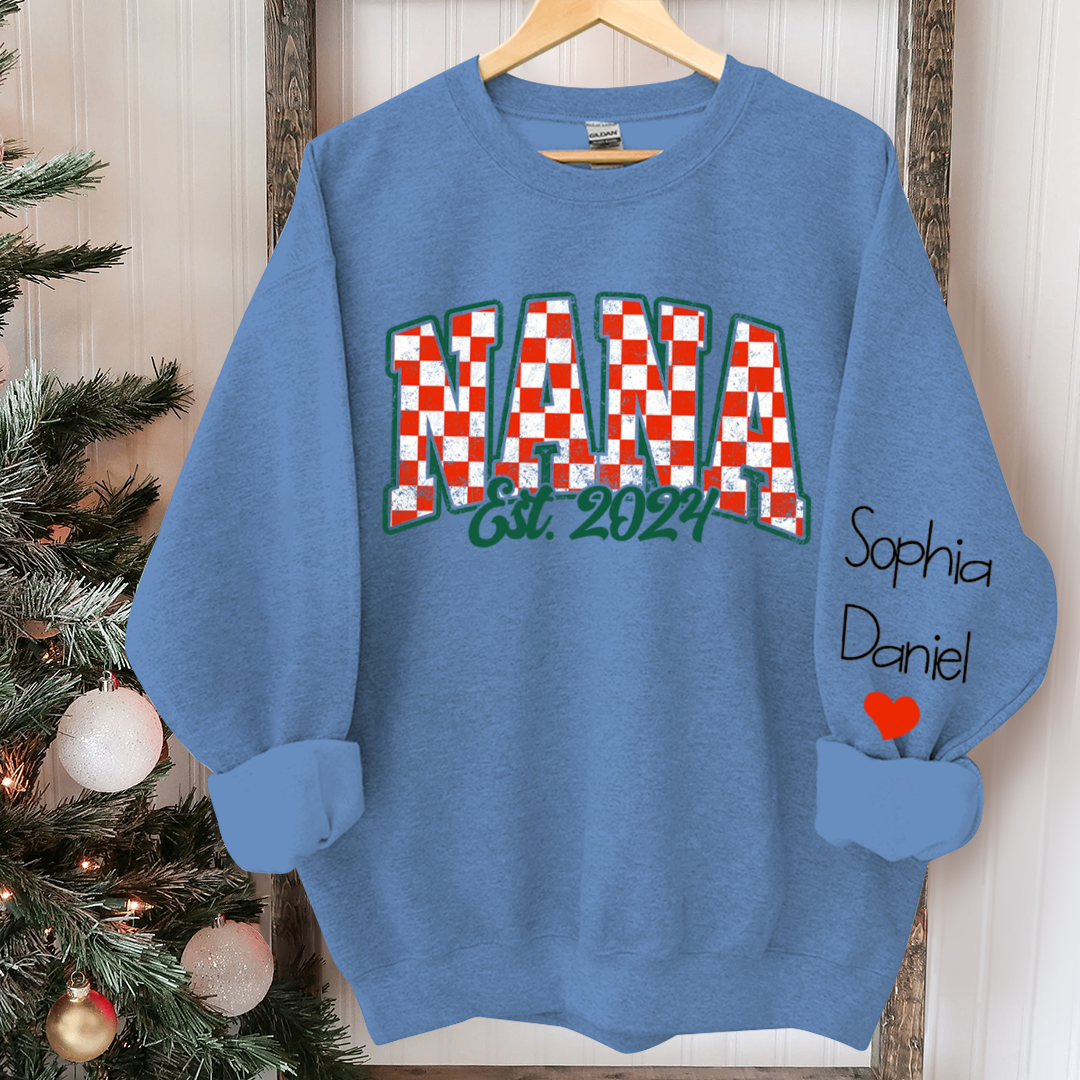 Personalized Nana Est Years Custom Christmas Sweatshirt