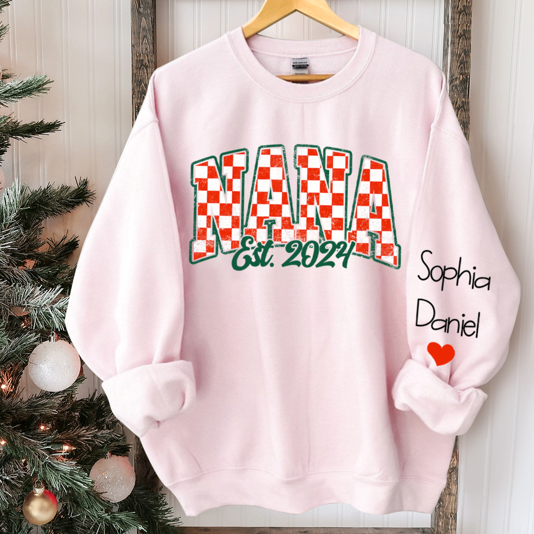 Personalized Nana Est Years Custom Christmas Sweatshirt