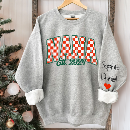 Personalized Nana Est Years Custom Christmas Sweatshirt