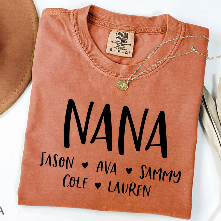 Personalized Nana Shirt, Mother's Day Gifts For Grandma