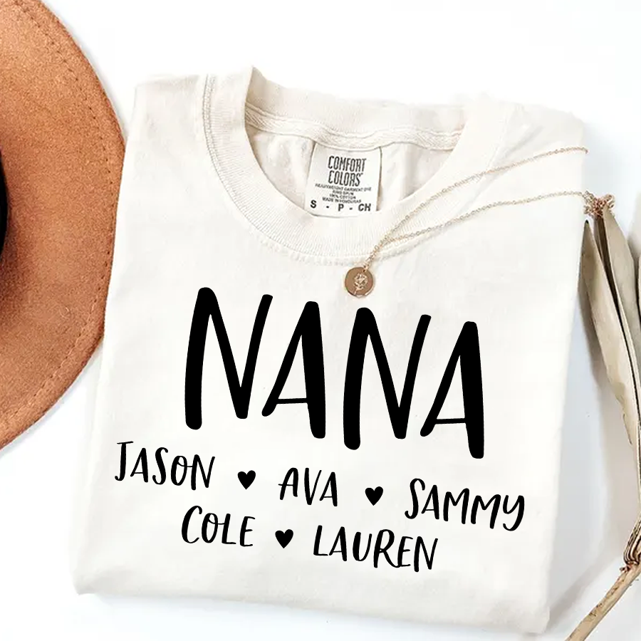 Personalized Nana Shirt, Mother's Day Gifts For Grandma