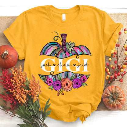 Personalized Gigi Painted Pumpkin 2022 T-Shirt