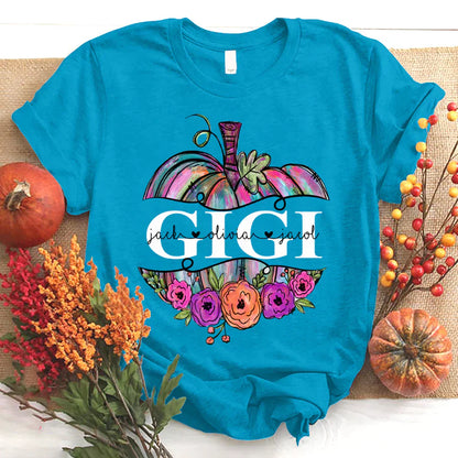Personalized Gigi Painted Pumpkin 2022 T-Shirt