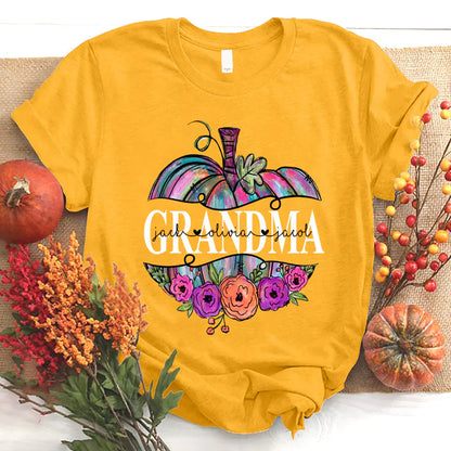 Personalized Grandma Painted Pumpkin 2022 T-Shirt