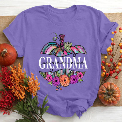 Personalized Grandma Painted Pumpkin 2022 T-Shirt