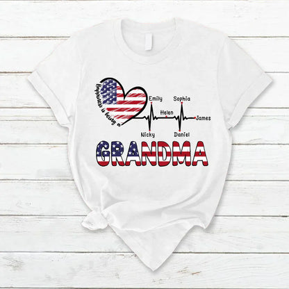 Personalized Happiness Is Being A Grandma CTL94 T-Shirt