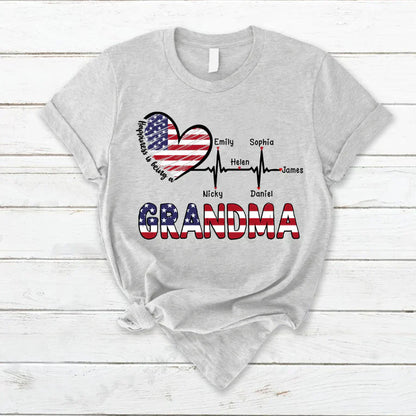 Personalized Happiness Is Being A Grandma CTL94 T-Shirt